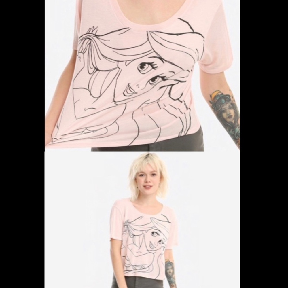 HOT TOPIC- Little mermaid crop top
